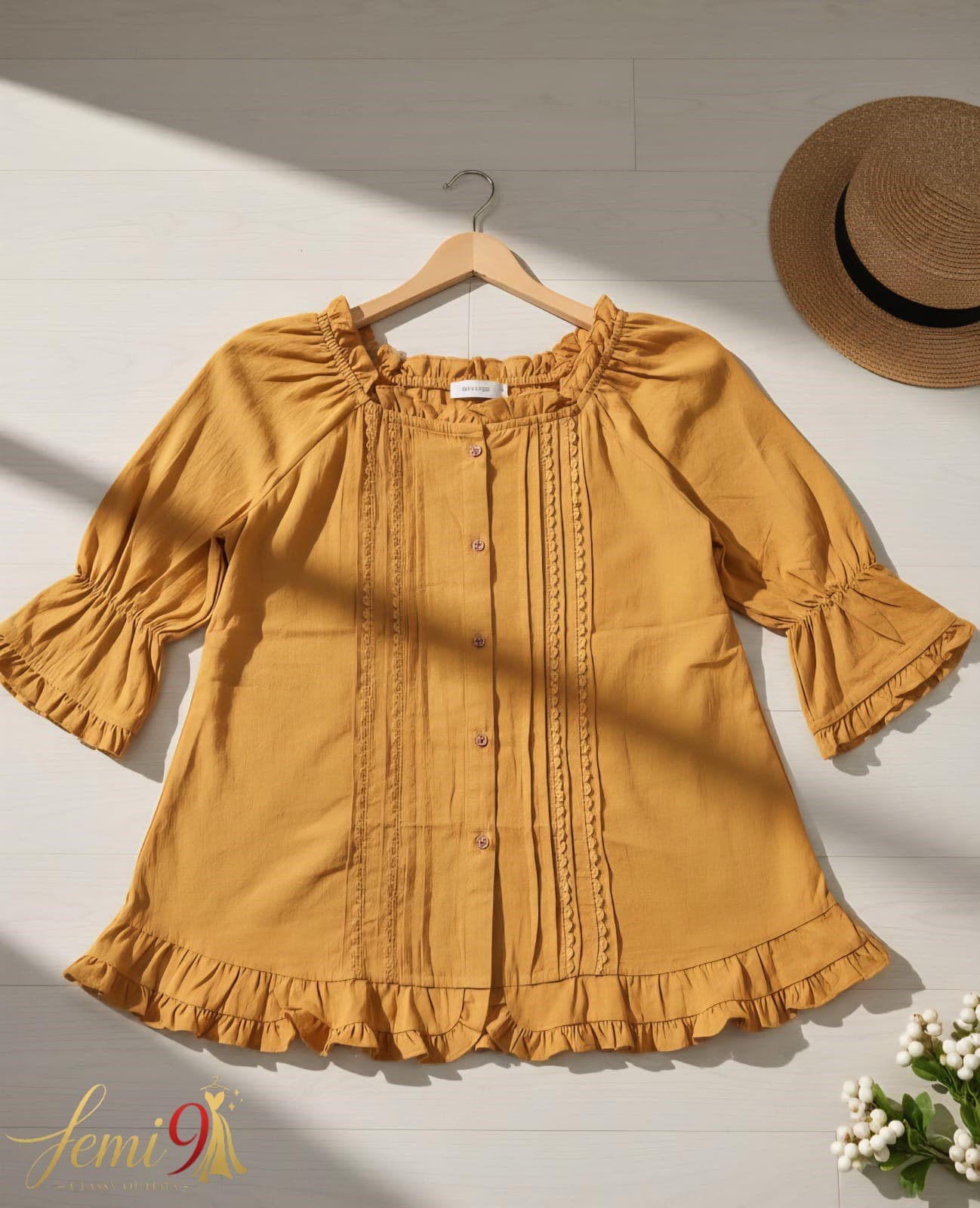 Embroidered orange Dress